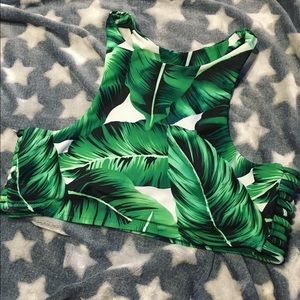Tropical swimsuit top